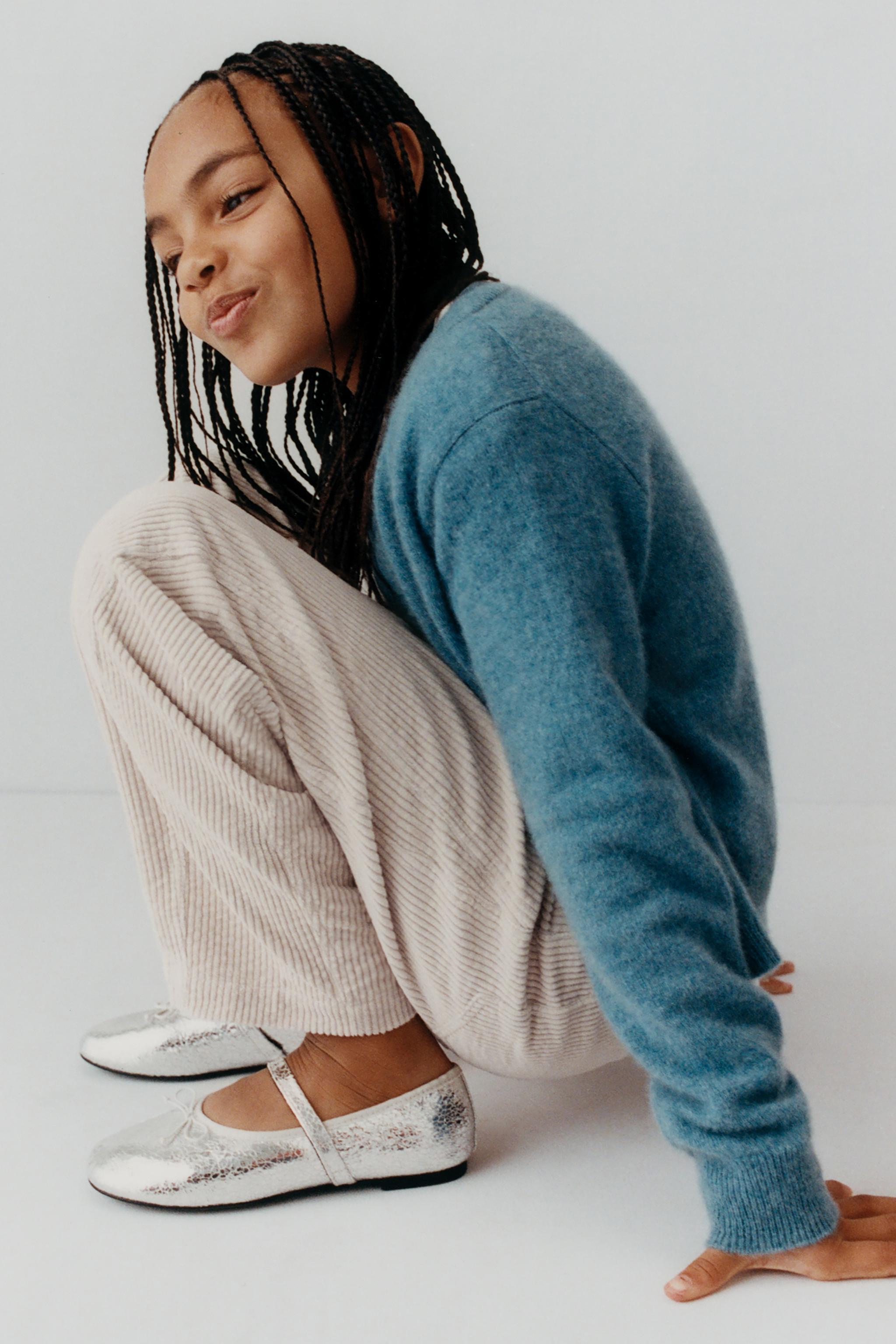 EMBROIDERED DETAIL CORDUROY BARREL PANTS